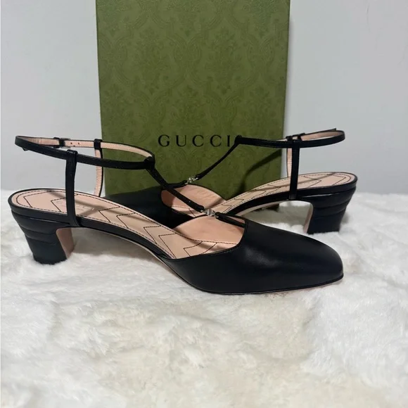 Gucci Black Leather Heels - Picture 2 of 7